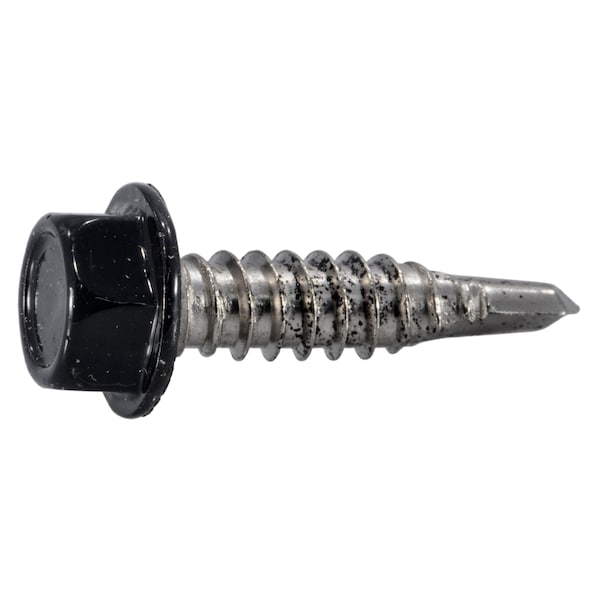 Midwest Fastener Self-Drilling Screw, #14 x 1 in, Painted Stainless Steel Flange Hex Head External Hex Drive, 6 PK 39614 - main